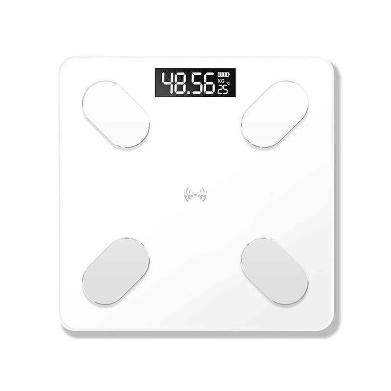 Body Fat Scale Smart BMI Scale LED Banheiro Digital Banheiro Sem Fio Peso Body Bluetooth-compatível Balance Android iOS App H1229