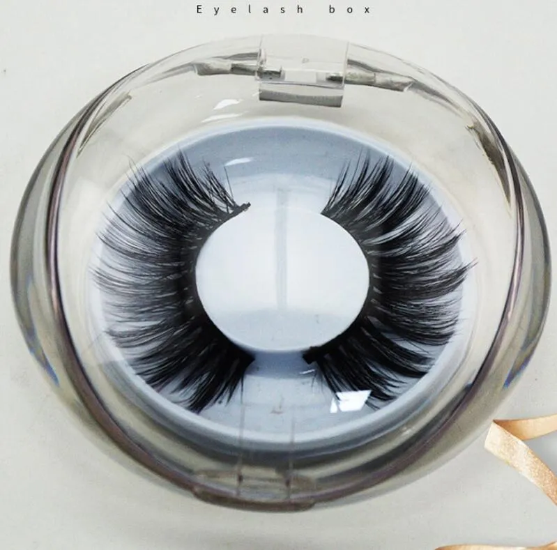 MINK Ögonfransar Box Transparenta ögonfransar Förvaringslådor Plastögonfransar Rundfodral Toma Lashes Box Cosmetic Tool