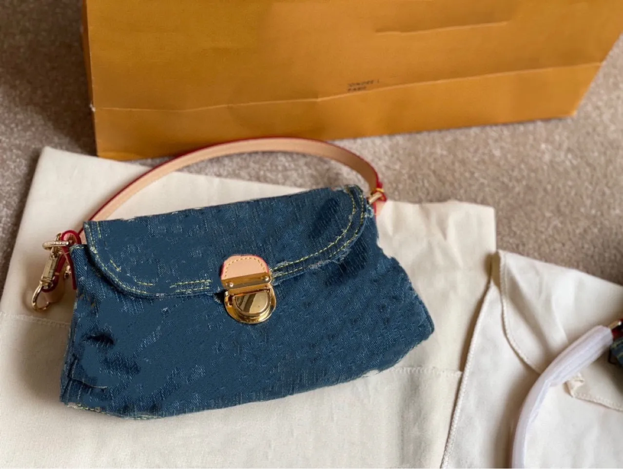 Ковбойская сумка контрактного дизайна для старой джинсовой сумки на плечо, винтажная сумка-багет с вышивкой под мышками, Bags267E