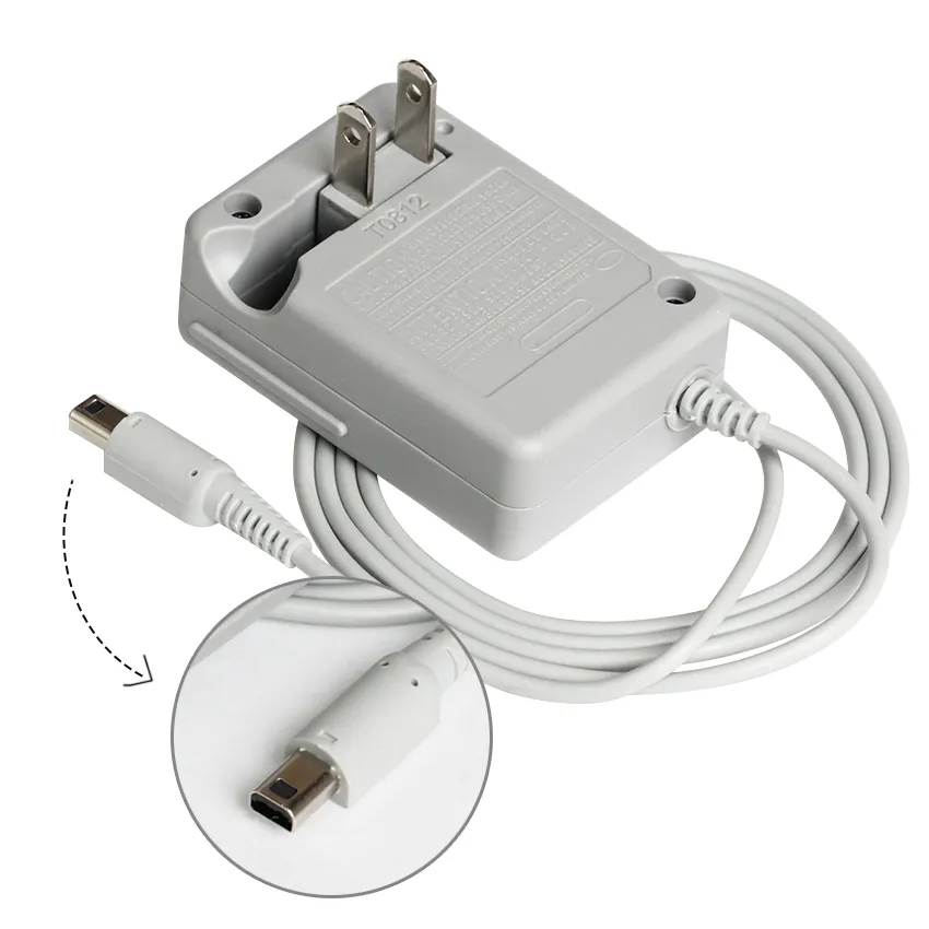 US Plug Travel AC Adapter Strona główna Ładowarka Ścienna Przewód zasilający do Nintendo DSI NDSI 3DS XL LL