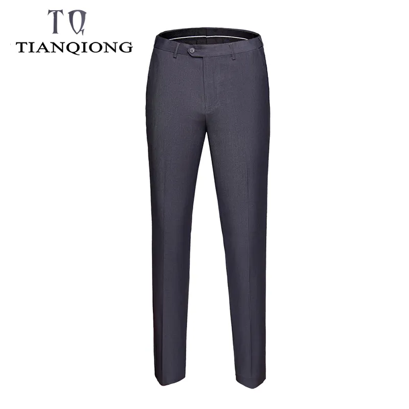 TIAN QIONG Hommes Costume Pantalon Été Hommes Robe Pantalon Droit Business Bureau Mens Pantalon Formel Pantalon Classique Mâle Grande Taille S / 6XL 201106