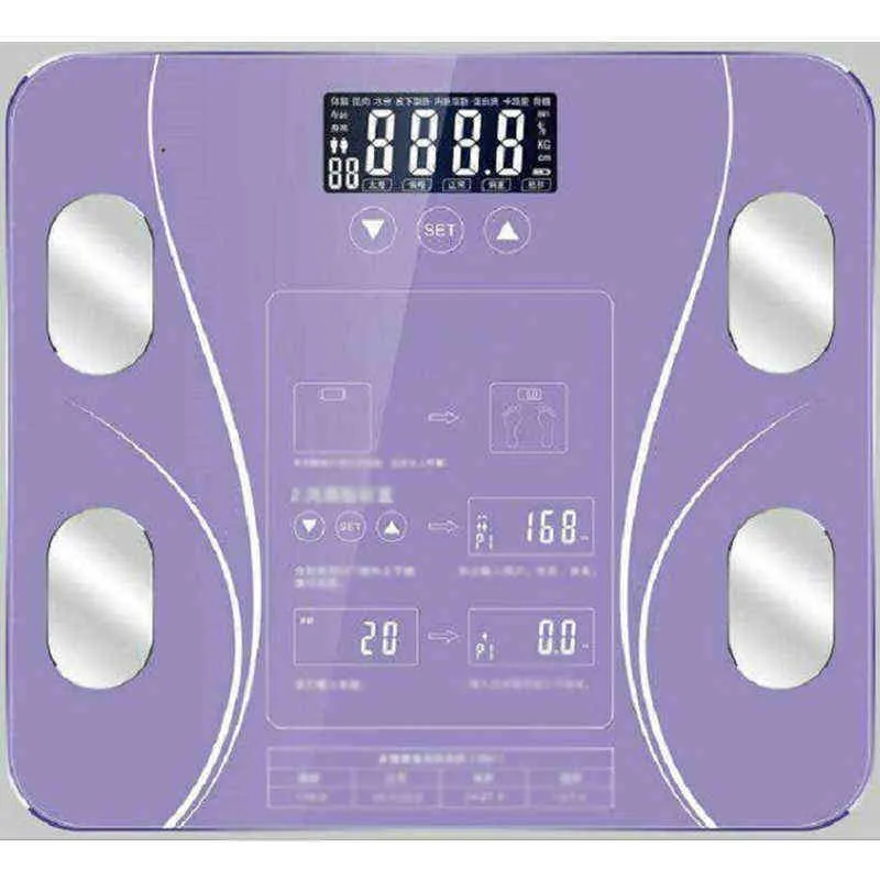 Congis Łazienka Ciała Skala tłuszczowa Smart Elektroniczne Wagi BMI LED Cyfrowy Ważący Ważący Wagi Wagi 3 Kolor H1229