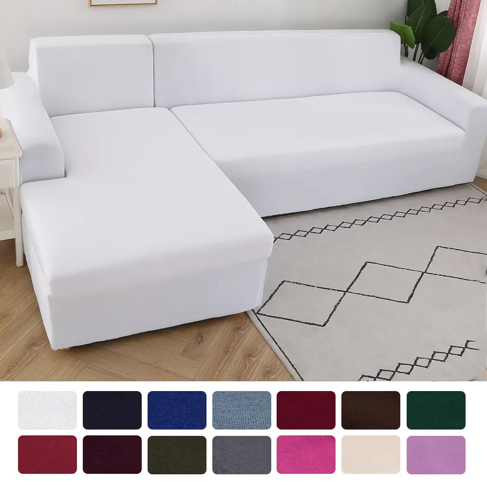 Cubierta de sofá de 2 por ciento para la cubierta del sofá de la sala de estar las cubiertas de sofás de esquina en forma de L elástica.