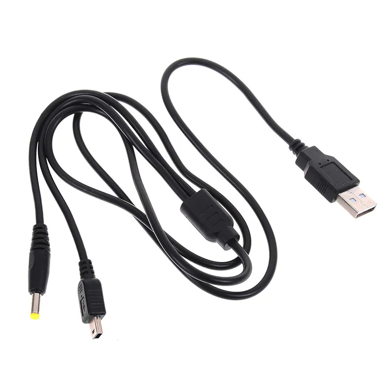 2-in-1 USB Data Cable Charger Laad voorsprong voor PSP 1000/2000/3000 PlayStation Portable Video Games