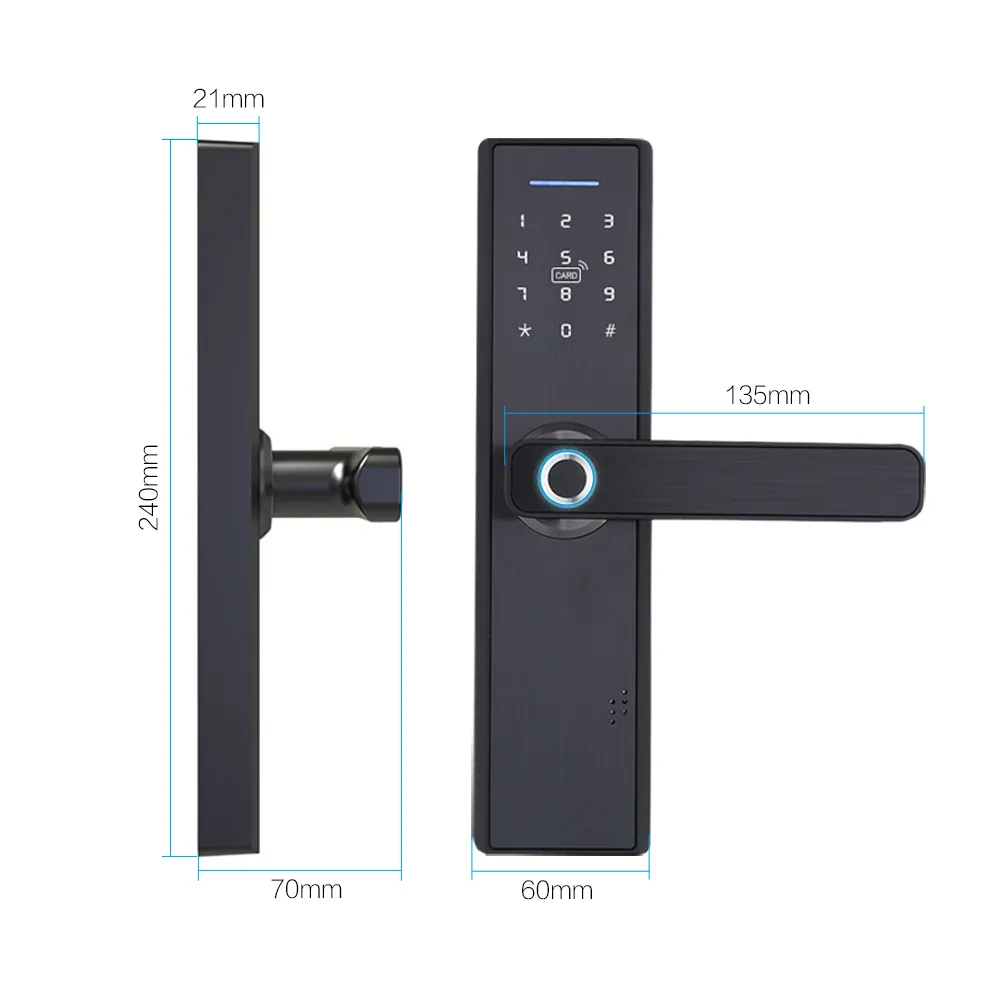 Приложение Wi -Fi Электронная дверная блокировка интеллектуальные биометрические дверные замки с отпечатками пальца Smart Wi -Fi Digital Dogle Lock T2001111474015