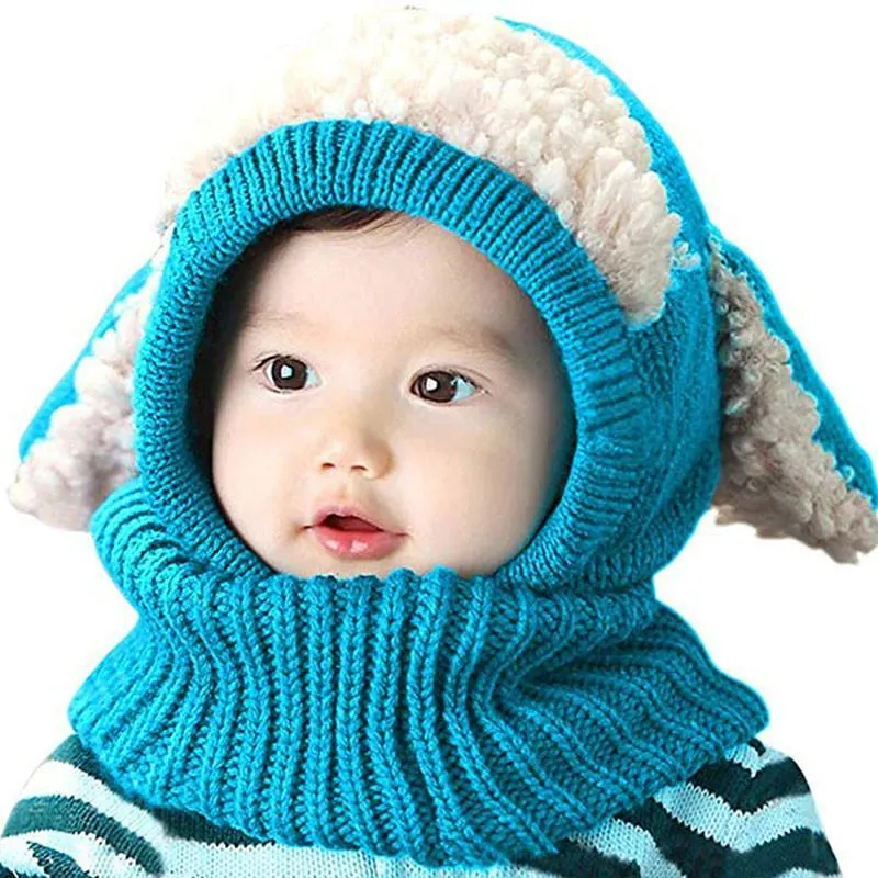 Carino bambino bambini ragazza ragazzo neonato neonato inverno caldo cappello lavorato a maglia all'uncinetto Beanie Cap266G