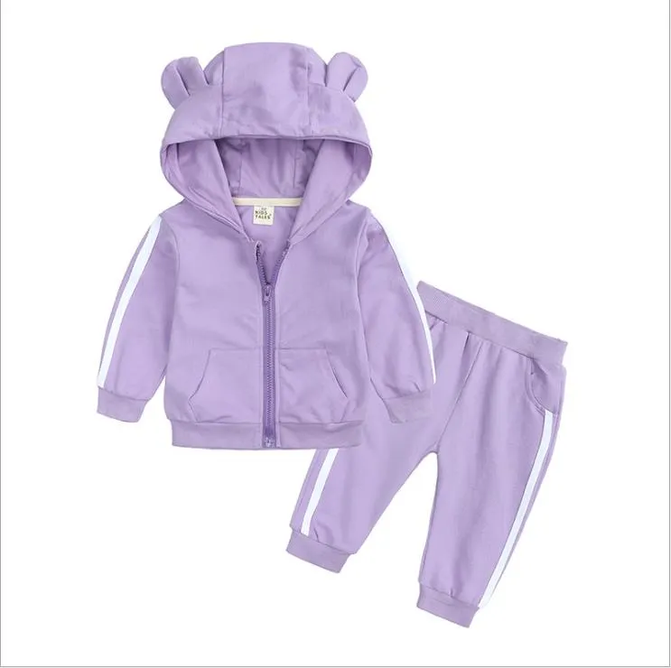 Baby Girl Clothing Sets Spring Kids Boy Clothes Set Casual Tracksuit Cotton Hoodie Jackets Pants Newborn Clothes Kit