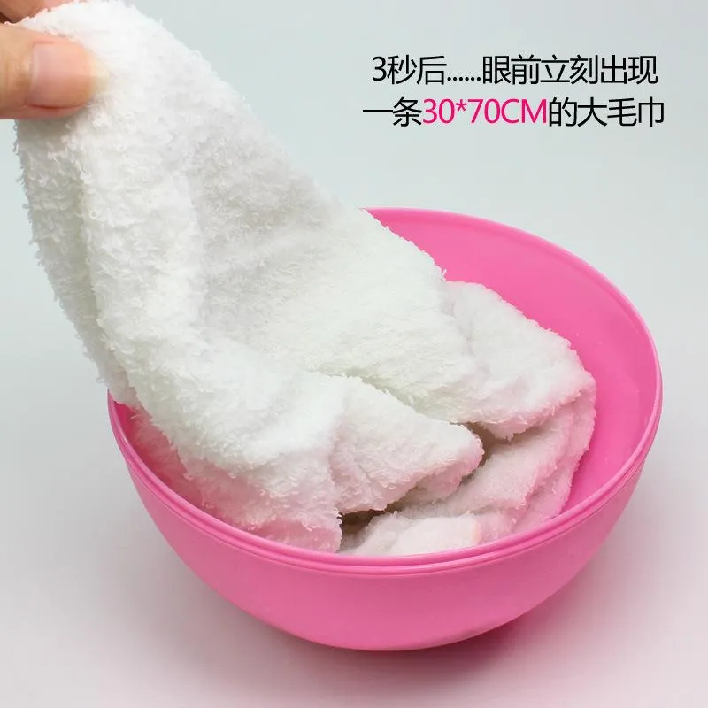Gecomprimeerde handdoek voor buitenreizen Draagbaar washandje Puur katoen Niet-wegwerpbare gecomprimeerde handdoek258E