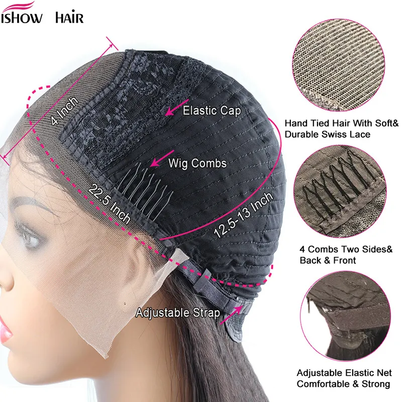 Lös djup våg peruk 13x4 spets främre mänskliga hår peruker för kvinnor 13x6x1 brasilianska hår peruker före plockade 360 ​​spets frontala wig8018599