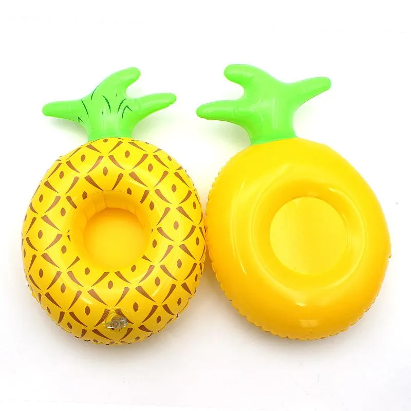 Floating Inflatable Toys Drink Cup Holder Beverage Party Donut unicorn Flamingo Watermelon Lemon Coconut Tree Pineapple Shaped Pool Toys