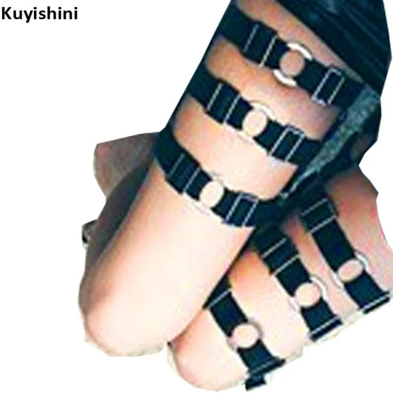 New Sexy Women Harajuku Gothic Holographic Fetish Leg Belt Leather Harness Body Bondage Stocking Suspender Punk Body Bondage2282