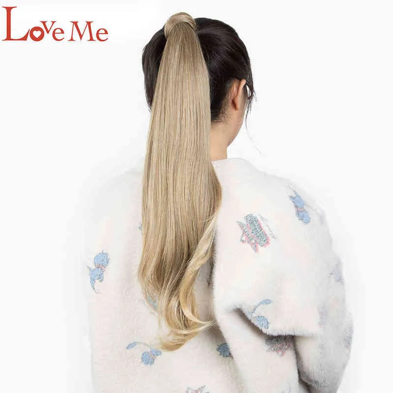 Love Me Love Me Long Wavy Wrap the Ponytail Hair Extension 열 저항성 Ombre Synthetic Natural Wave Ponytail Easy Wear 2101087269021