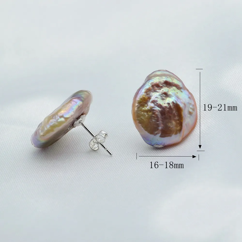 boucles d'oreilles en perles perles surdimensionnées perles baroques naturelles blanches argent 925 cadeau pour femme 8550290