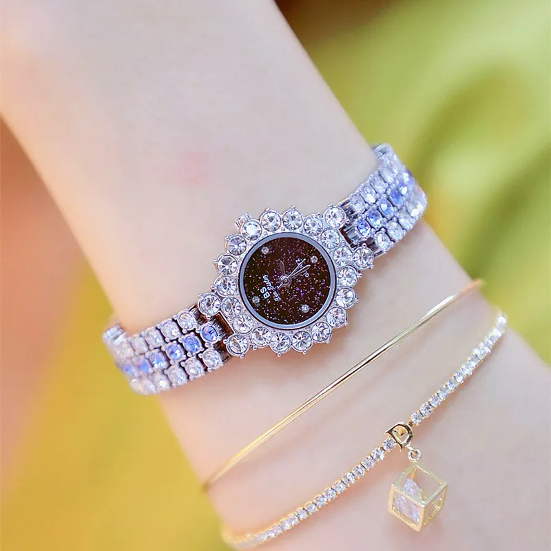 orologi da donna famosi marchi di lusso Crystal Diamond Acciaio inossidabile Piccoli orologi da donna donna Orologio da polso Relogio Feminino 2012172945