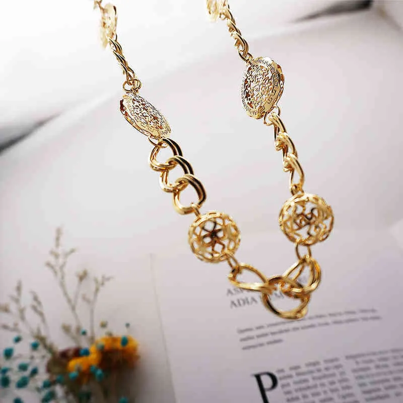 2021 Fashion Gold Round Star Coin Necklace For Women Long Pendants Necklaces Geometric Vintage Jewelry 22021026832431099