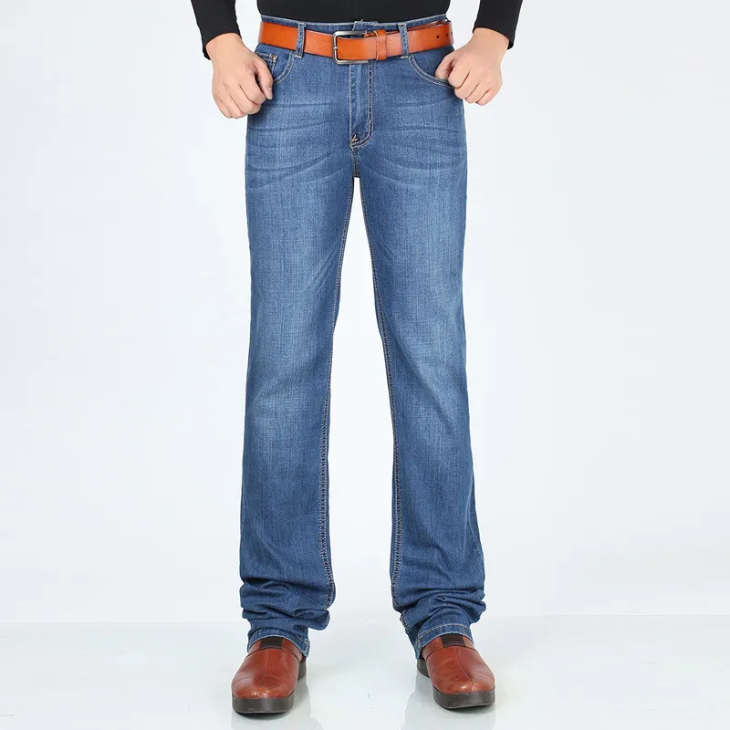 120 cm de longa jeans primavera primavera outono jeans calças homem negócio jeans casual masculino longa calças jeans de alta qualidade homens jeans calças 201117