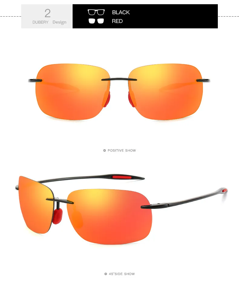 Högkvalitativ klassisk polariserad solglasögon designer män kvinnor som kör vintage mode svart sport ramlös skyddsglasögon utomhus solglas252v