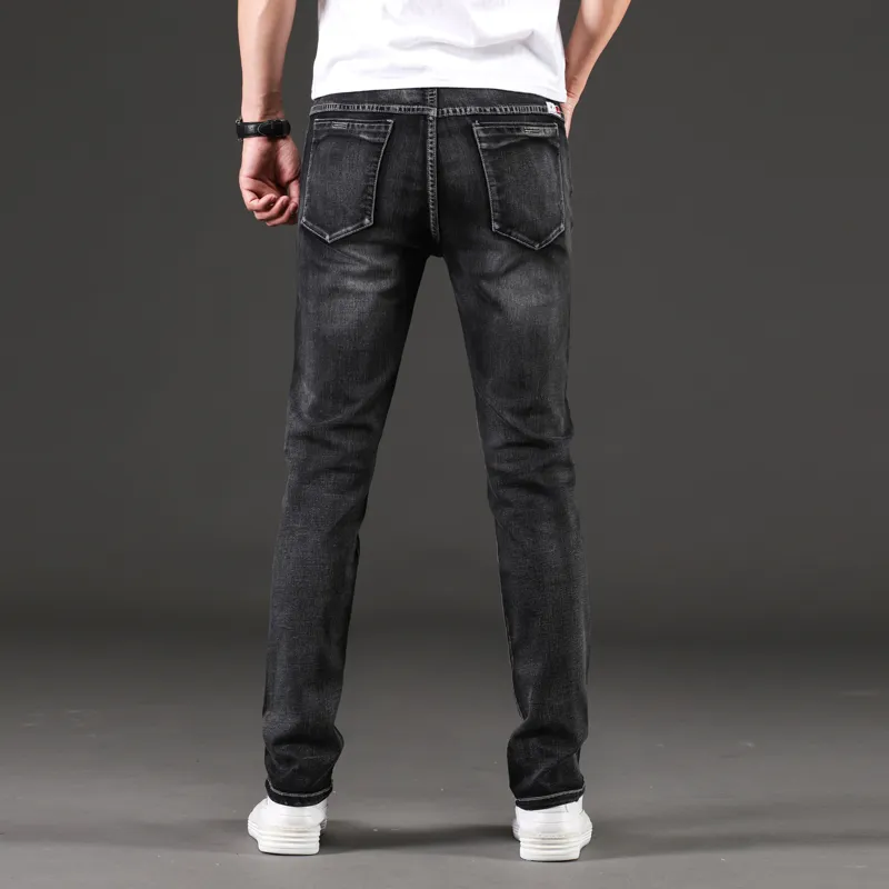 Marque Hommes Skinny Jeans Élastique Slim Pantalon Jean Homme Mode Casual Denim Pantalon Noir Plus La Taille 40 42 44 201128