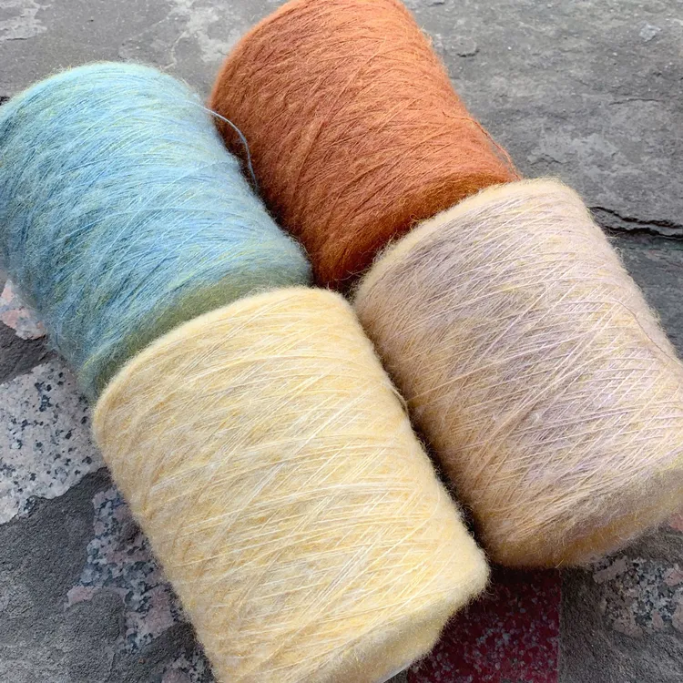 500g brilhante lã de seda de seda mohair Yarn macio bebê cashmere 25% lã de lã de lã de tricô manniting ladra de crochê de crochê fio T2003120