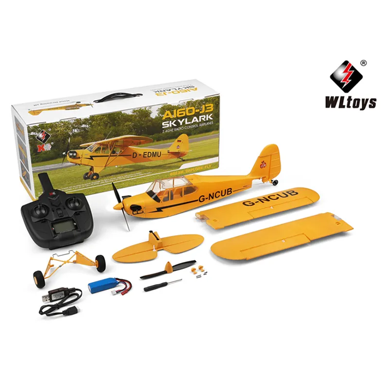 Original WLtoys A160 J3 RC avion RTF EPP moteur sans balais avion en mousse système 3D/6G 650mm Kit d'envergure 220216