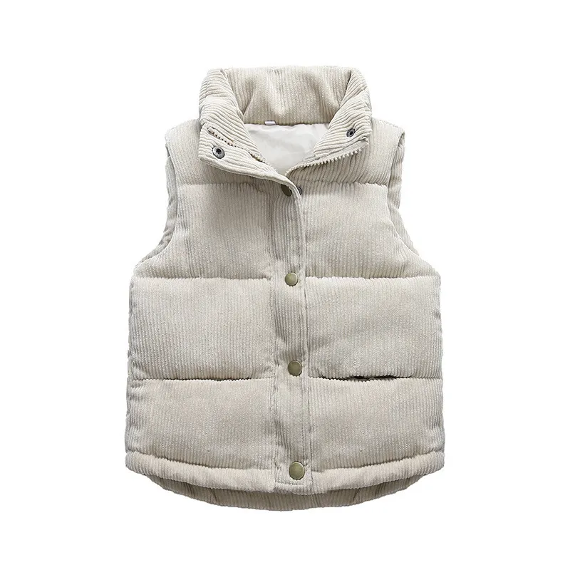 허리 코트 어린이 따뜻한 조끼 재킷 코트 가을 어린이 소년 소녀 두껍게 양털 겨울 겨울 유아 십대 의류 코트 2-10 년 220905