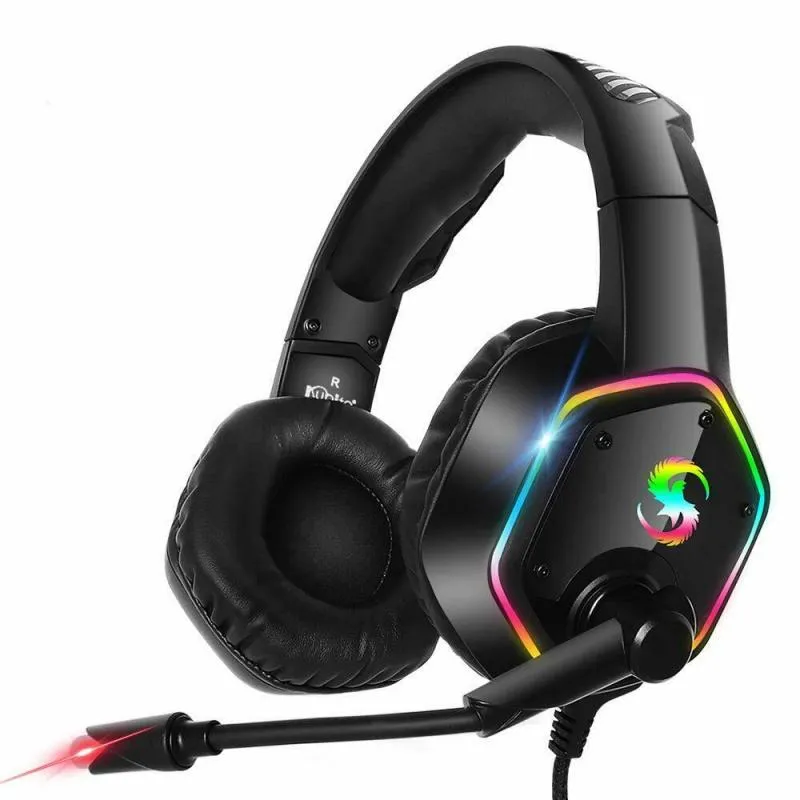 Novo fone de ouvido para jogos 35mm k15, headset led com microfone, lindo brilho para pc, laptop, ps4 slim, xbox one x s8585764