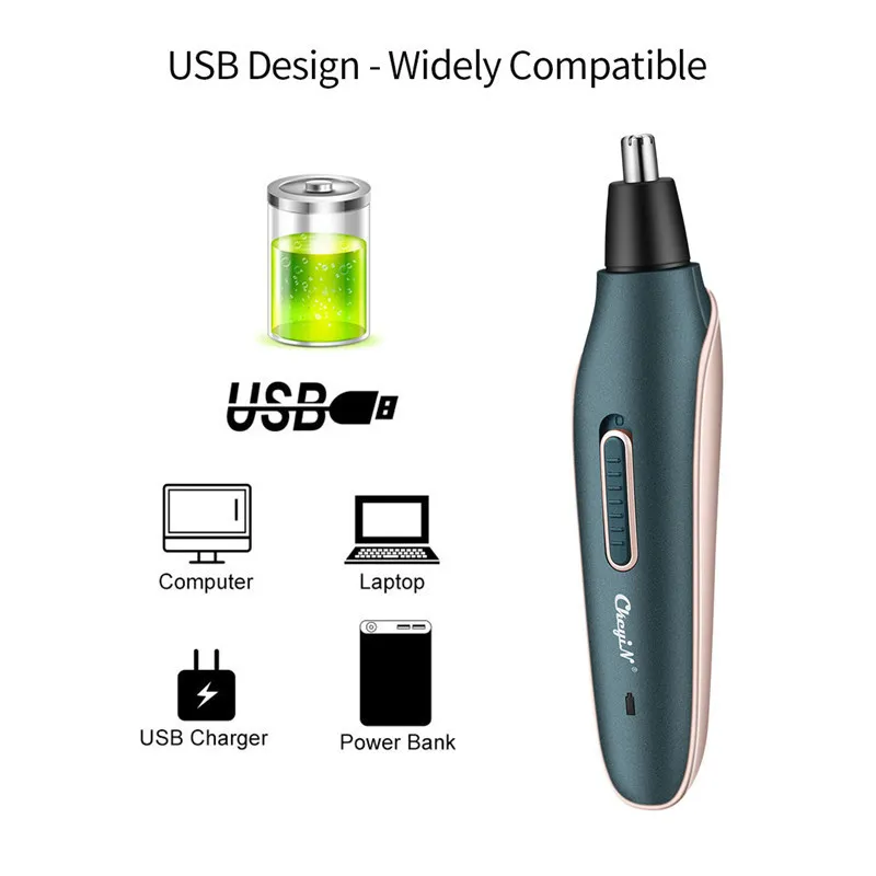 5 in 1 Electric Nose Hair Trimmer Kit USB Rechargeable Grooming Set Pro Ear Sideburns Eyebrow Shaver 31 220216