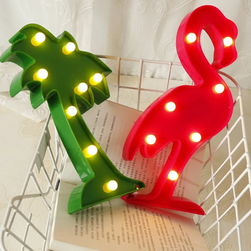 Maison de Noël Lampe LED Flamingo Licorne Ananas Décorations d'arbre de Noël Lumière pour Baby Shower Fête de mariage DIY Décor, B Y200903