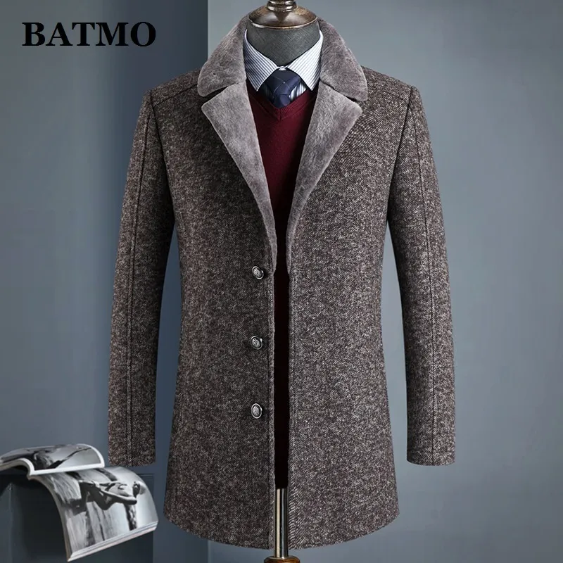 Batmo Arrivo inverno in lana invernale Trench botte di lana casual menmens 60% Jackets788 201116