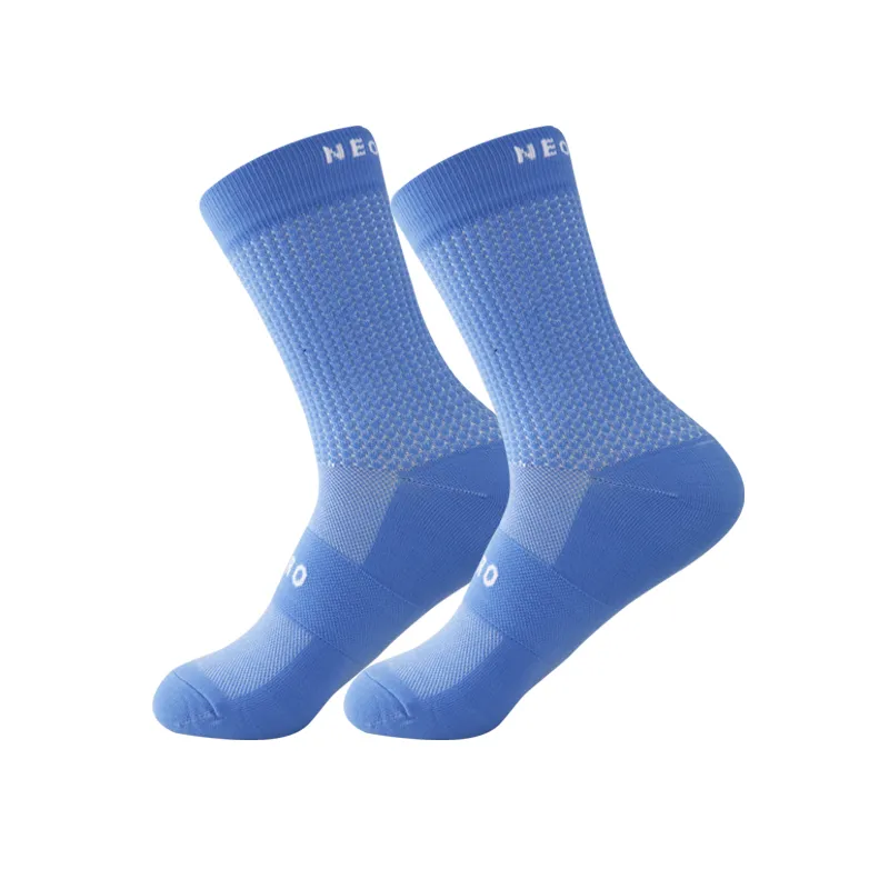 Nouvelle équipe de vélo Aero chaussettes sans couture anti-dérapant chaussettes de cyclisme chaussettes de vélo de route en plein air course vélo Compression Sport Sock208e