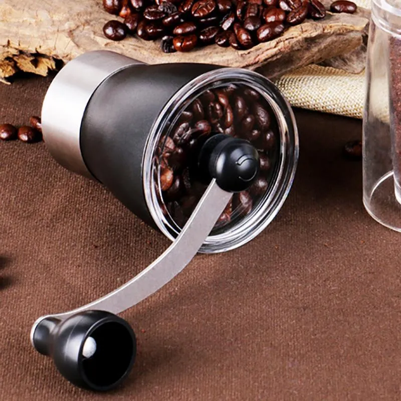 ポータブルマニュアルコーヒー豆マシン調整可能ハンドクランク家庭用砕石装置研削工具ペッパーナッツピルスパイス