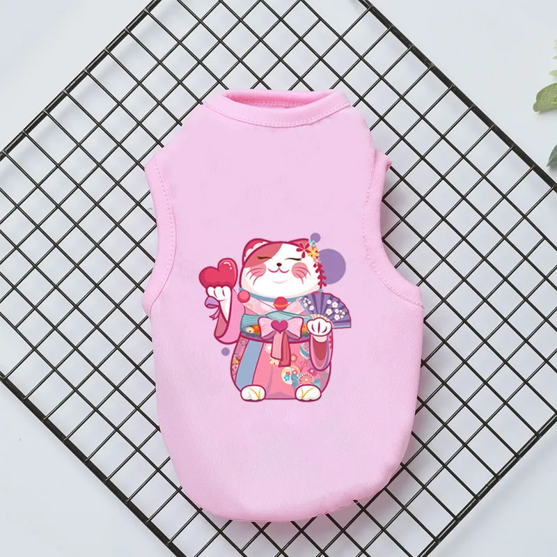 Flamingo Pattern Comfortable Soft Summer Pet Clothes Vest Cat Tshirt Dog for s Products Y200917