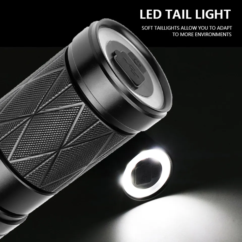 Z30 XHP90 2 Süper Parlak LED Çift Kafa El Feneri Su Geçirmez Şarj Edilebilir Zoomable Meşal