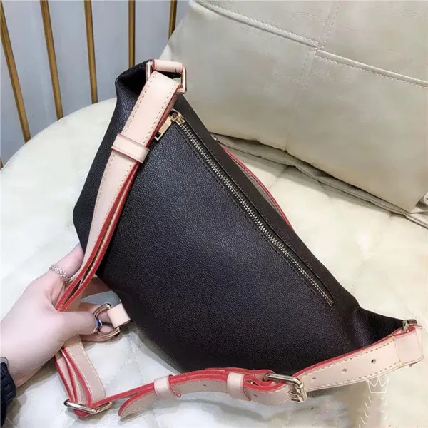 2022 VENDE a cintura totalmente nova Baga Pu Couro Bolsas de Flores Marrom Bolsas Mulheres Bolsa Bolsa Bolsa Lady Belt Belt Bag Men244l