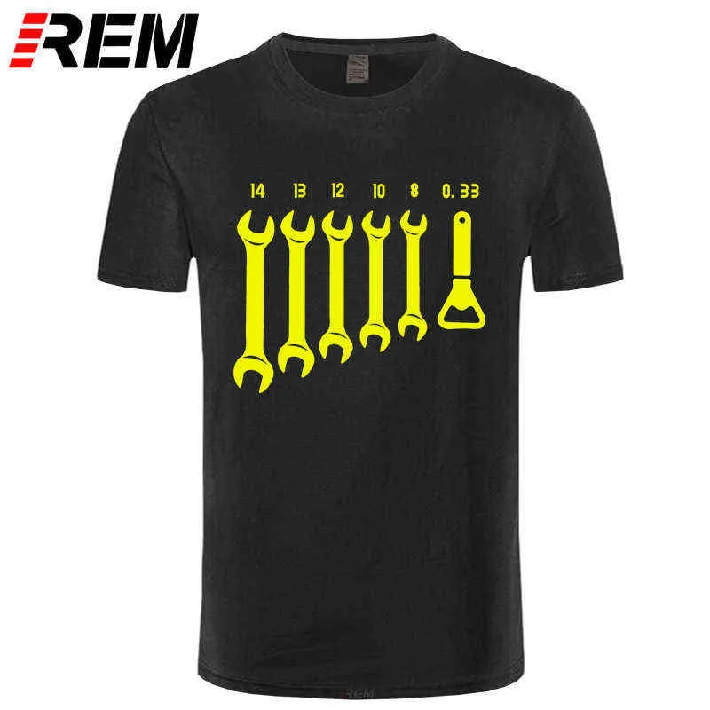 REM Vis Clé Ouvreur Mécanicien T-Shirts Hommes Car Fix Ingénieur Coton Tee À Manches Courtes Drôle T Shirts Top Tee Hommes Vêtements G1222