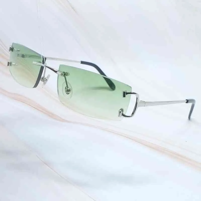 2024 Ny högkvalitativ 10% rabatt på lyxdesigner Nya herr- och kvinnors solglasögon 20% rabatt på metallmän Egyar Kvinnor Ramar Big Gold Glass Frame For Mens Rimless Solglasögon