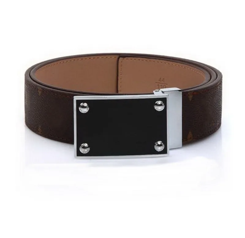 NY DESIGNER Fashion Men's Business Casual Belt Luxury Smooth Gold and Silver Buckle Leather Belts unisex 3 8cm Belt254s