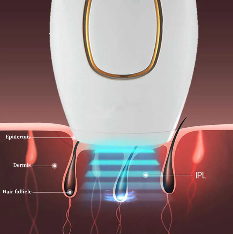 300000 flitsen Elektrische IPL Herenverwijdering voor vrouwen Poepilator Pijnloos gezicht hele lichaam been bikini permanente depilador 2201122465109