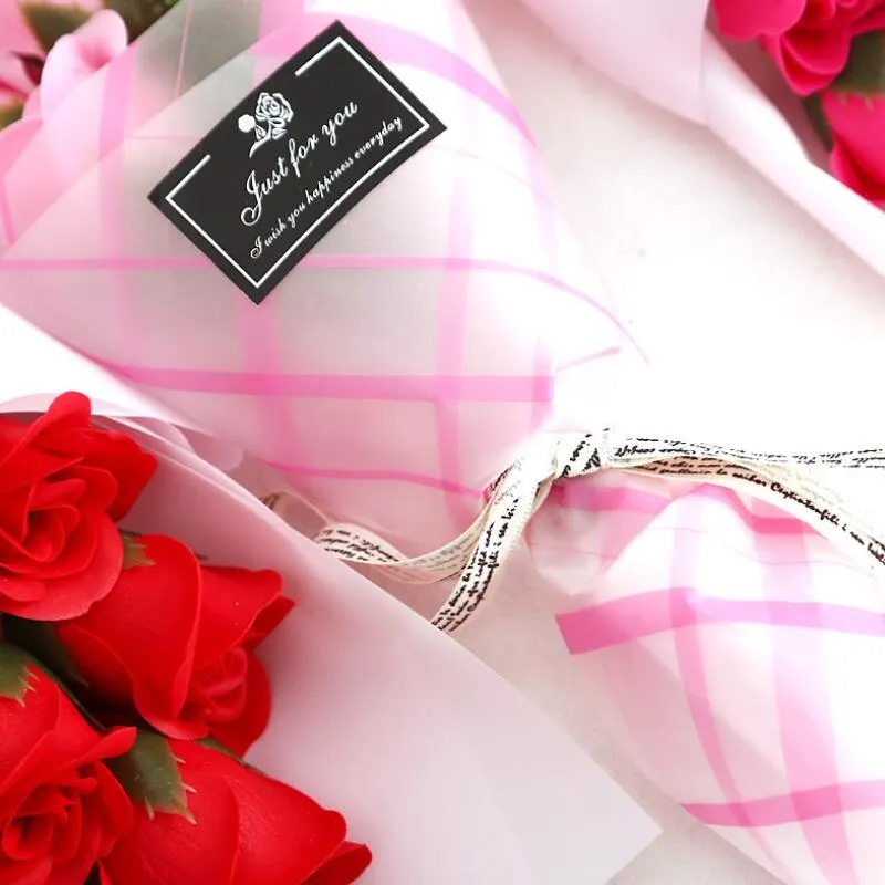 Creativo 7 piccoli mazzi di fiori di sapone di simulazione di fiori di rosa il matrimonio San Valentino Festa della mamma Festa degli insegnanti Fiori decorativi