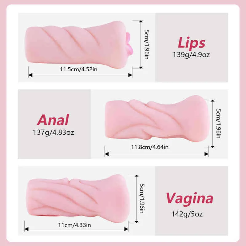 Nxy Sex Men Masturbators 4d Realistic Artificial Vagina Mouth Anal Silicone Fake Pussy Male Masturbator Toys for Adults 18 Products 1222