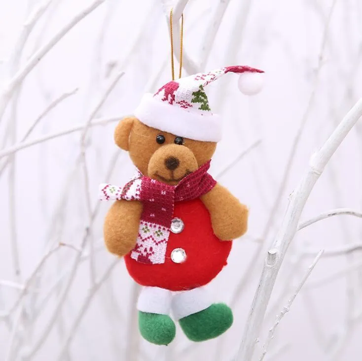 Julgran prydnad hängande prydnad jultomten snögubbe björn docka julhänge dekoration hem xmas party dekorationer grossist