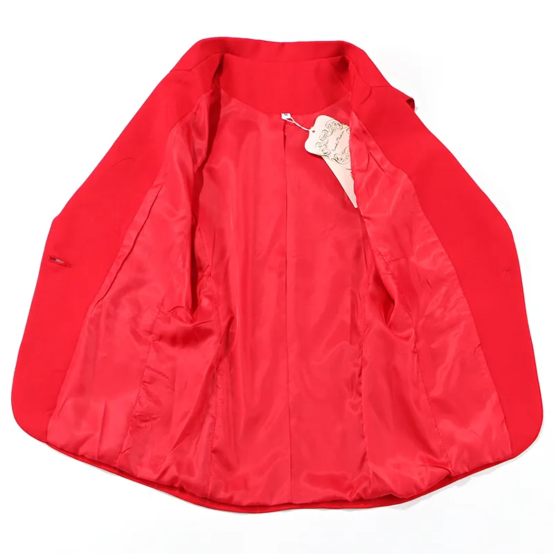 Costume gilet costume femme short professionnel deux pièces mode décontracté rouge veste sans manches 2019 été nouveaux vêtements pour femmes T200818
