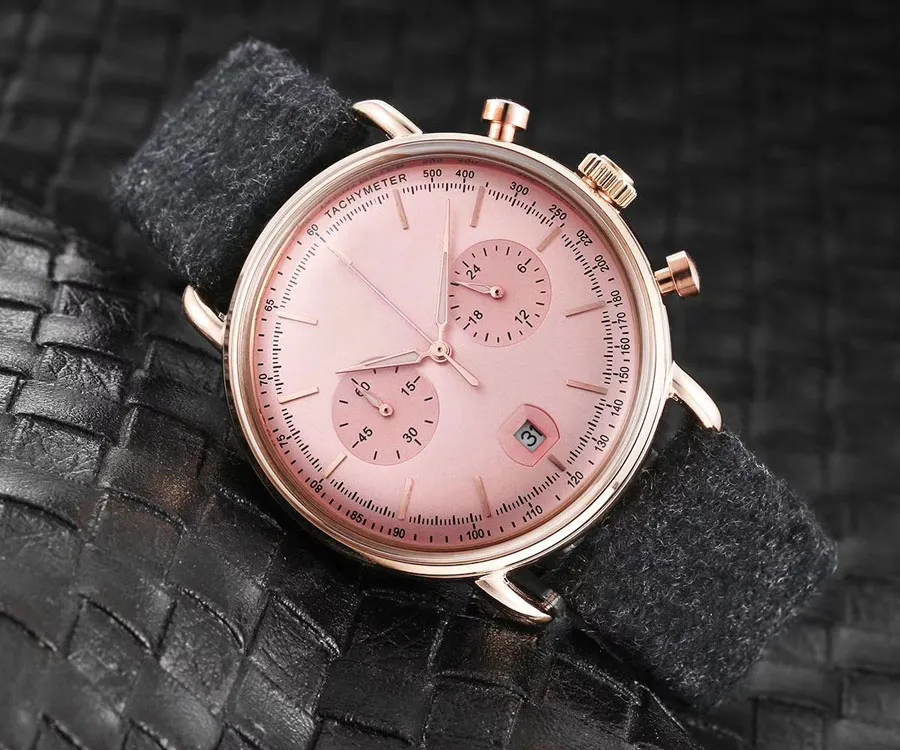 Il marchio di moda orologi da uomo orologio da polso al quarzo in pelle stile multifunzione AR46240W