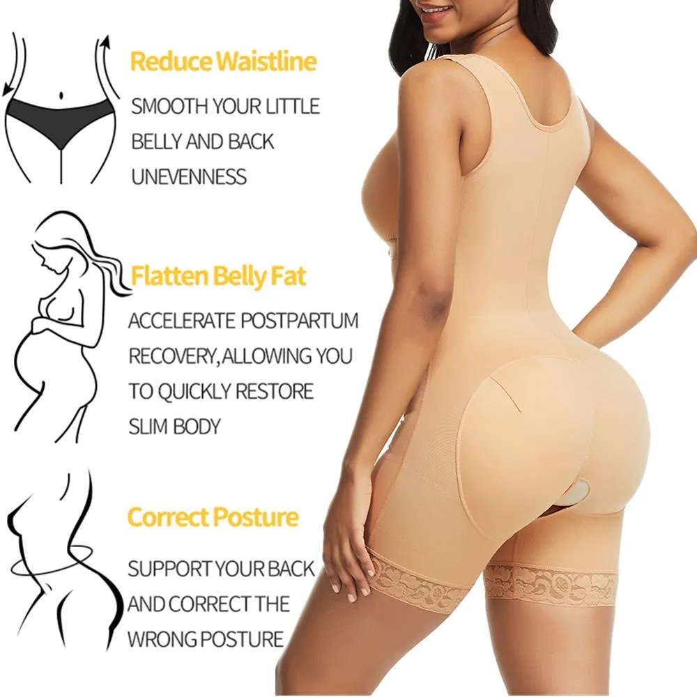 Sollevatore di glutei Dimagrante Shaper Shaper tutto il corpo Post liposuzione Cintura Corsetto Controllo della pancia Faja Vita Shaper Cavallo aperto Firm 205378830