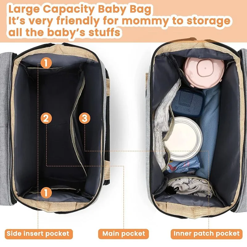 Draagbare Baby Bed Travel Bassinet Vouwen Crib Shade Doek Nappy Changing Bags Station Pad Waterdicht 220222