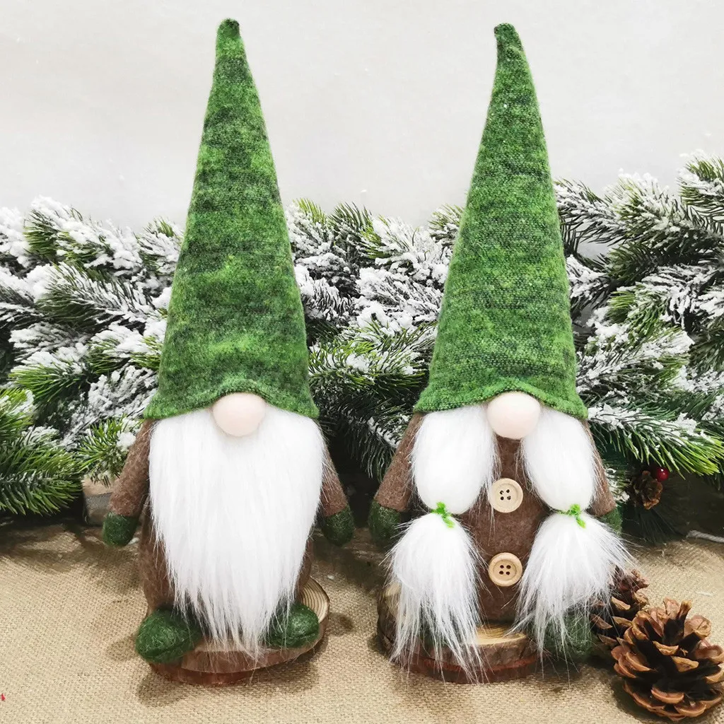 Noël sans visage Gnome Santa Arbre de Noël suspendu ornement poupée décoration pour la maison pendentif ornements chapeau de velours barbu vieil homme Y201020