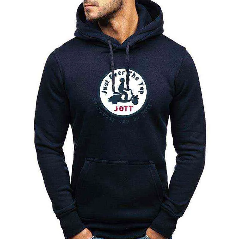 Senaste Mode Mäns Höst och Vinter Fritid Jott Print Långärmad Hoodie Design Sport S-4XL 211224