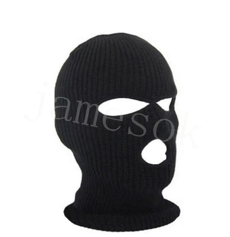 Winter 3 Hole 2 Hole Knitted Headwears Cycling Full Face Mask Outdoor Earflaps Headgear Fashion Cap Headwear Accessories DB265