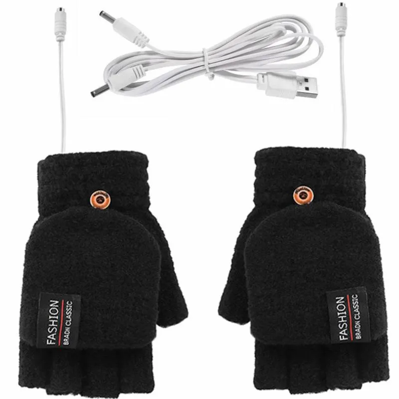 Gants d'hiver pour femmes, tricotés, Convertible, sans doigts, mitaines chaudes, chauffantes, couleur unie, Mittens278o