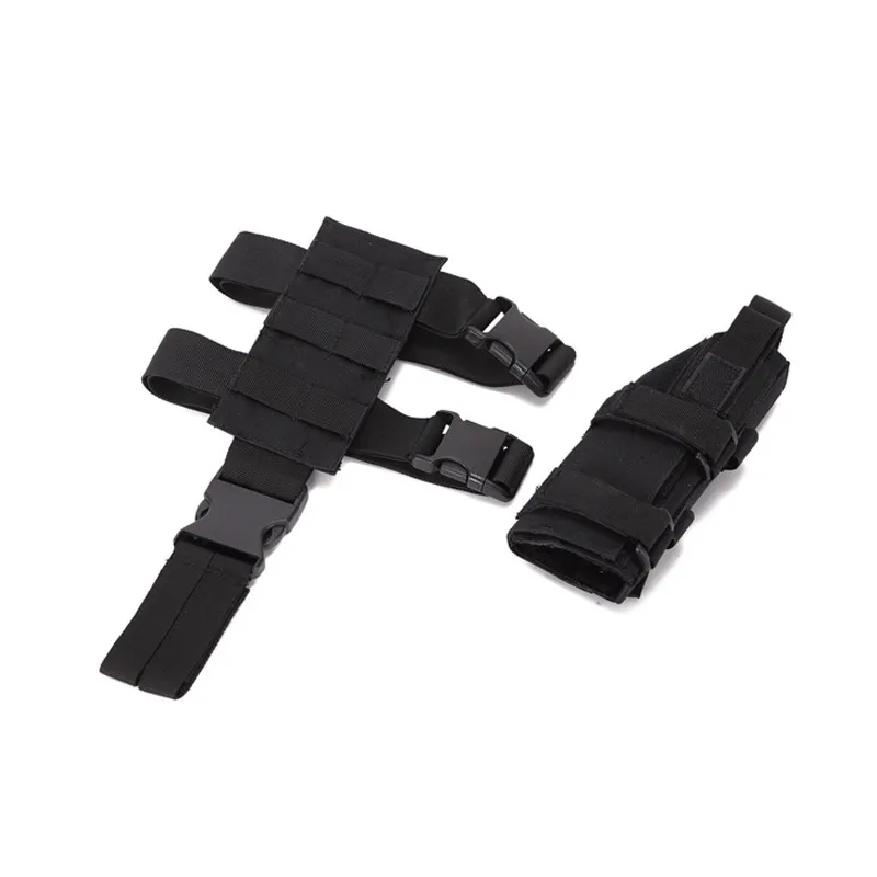 Outdoor Shooting Gear Tactical Holster Combat Bag Pistol Gun Pack Cover with Leg Strap NO17-218